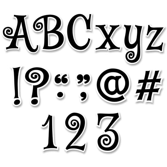 Black Swirl 4 Inch Designer Letters