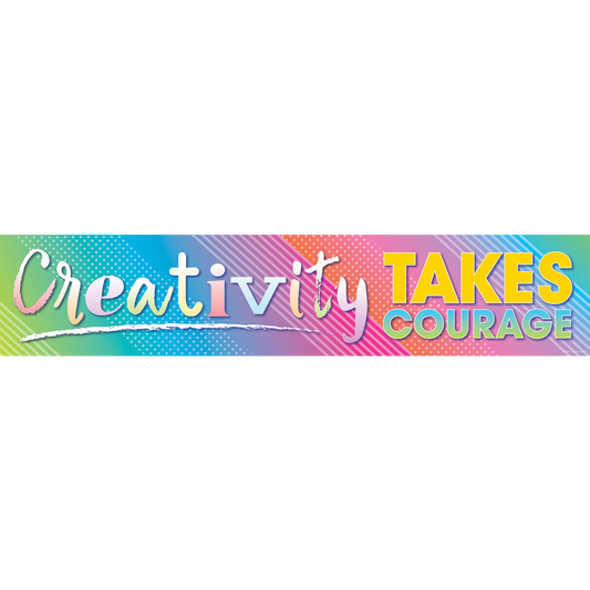 Colorful Vibes Creativity Takes Courage Banner
