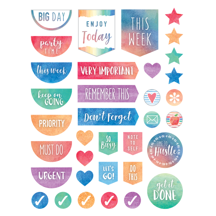 Watercolor Planner Stickers –