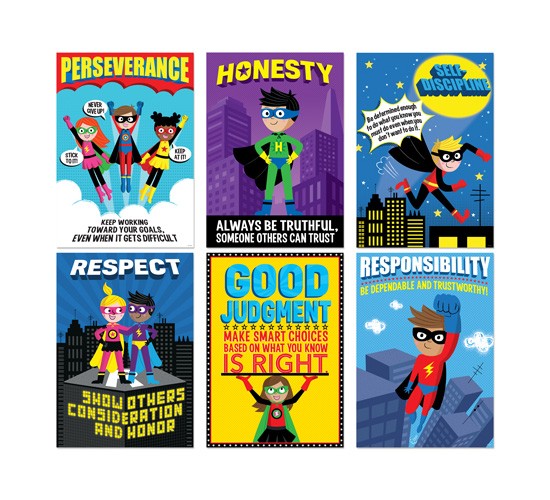 Superhero Character Ed Inspire U Poster Pack