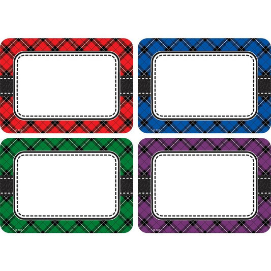 Plaid Name Tags/Labels Multi-Pack