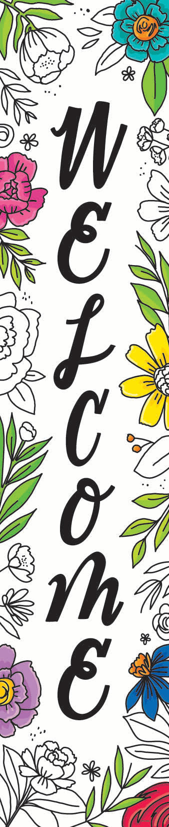 Bright Blooms Welcome Banner