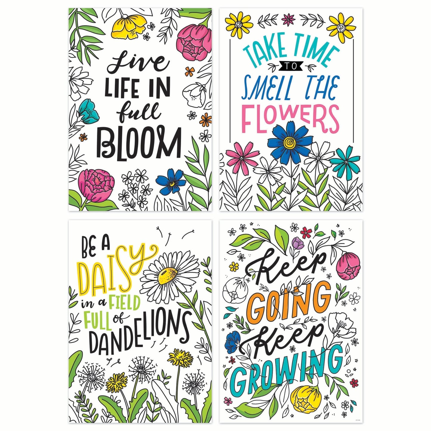 Bright Blooms Inspire U 4-Poster Pack (Bright Blooms)