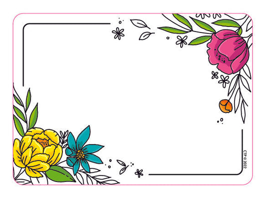 Doodly Blooms Labels (Bright Blooms)