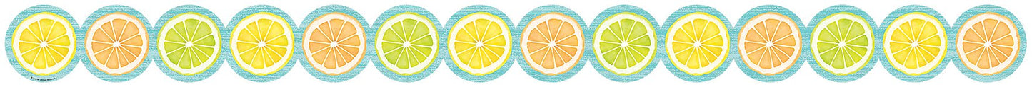 Lemon Zest Citrus Slices Die-Cut Border Trim