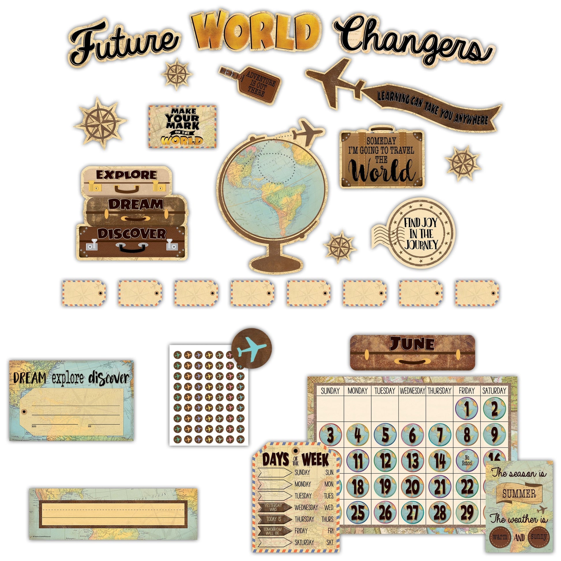 Teacher Created Resources Travel The Map Stickers, Pack of 120