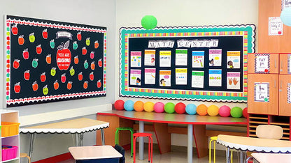 Black, White & Stylish Brights Classroom Environment