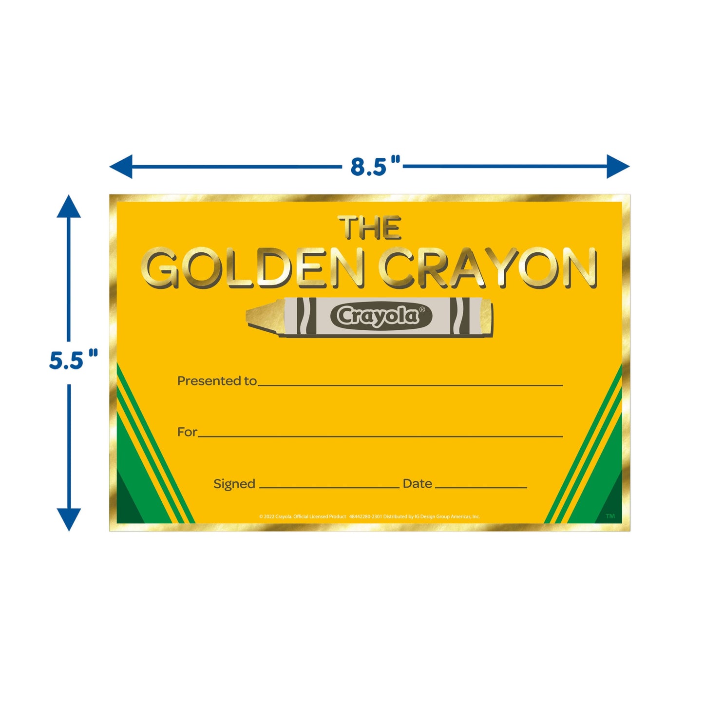 Crayola® Gold Crayon Recognition Awards